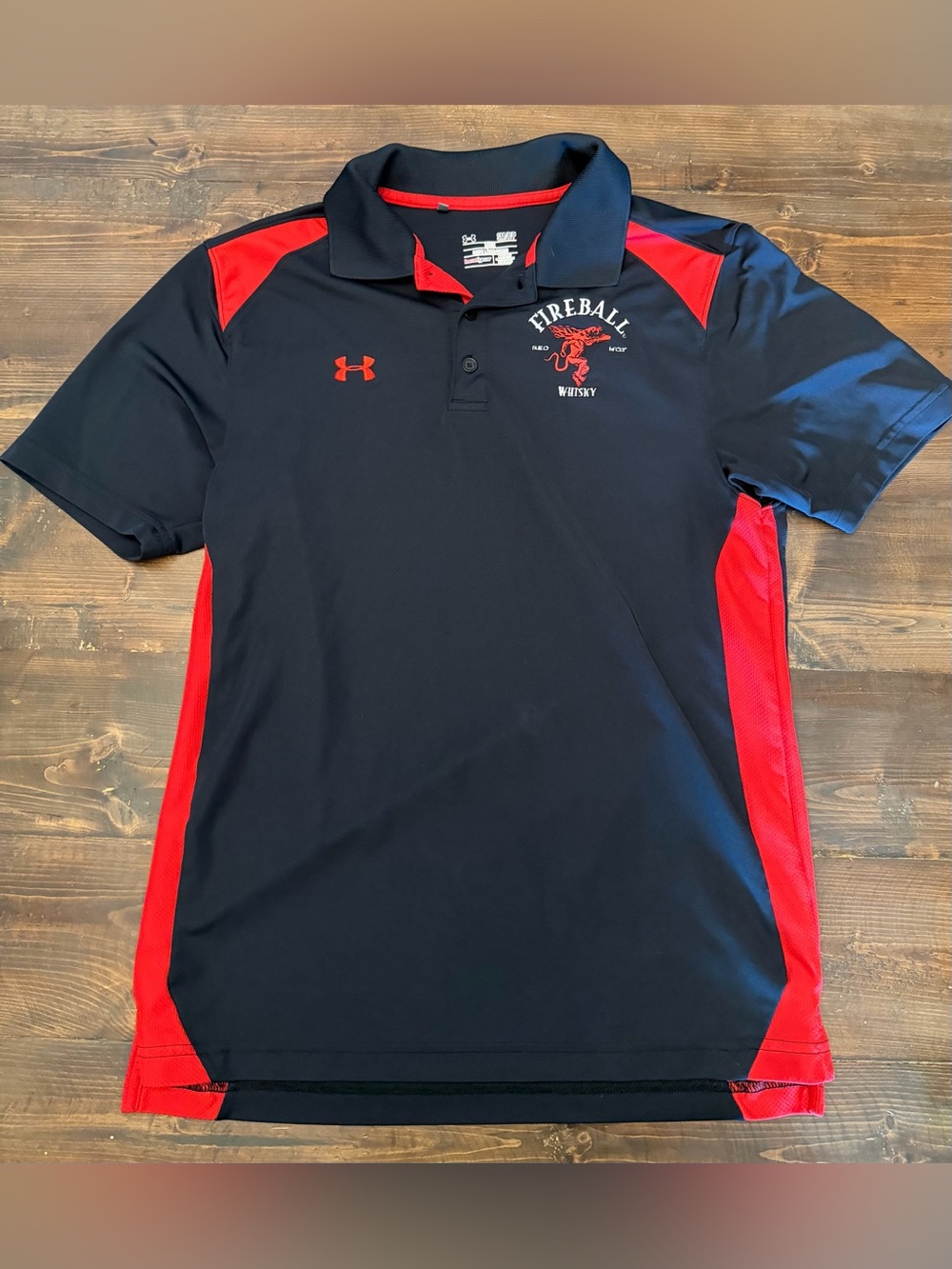 Under Armour Fireball Whiskey Polo Shirt Men’s Small
